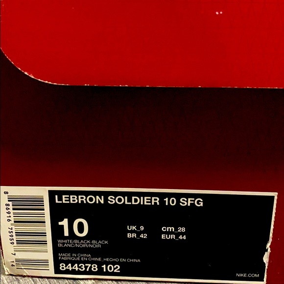 Lebron James Zoom Solider 10 Black Toe - Picture 6 of 6